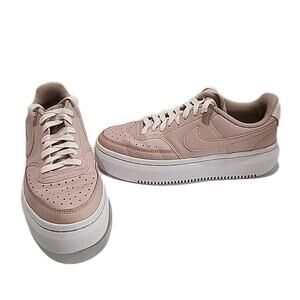 Nike Shoes Sz 9 Court Vision Alta Women's Leather Light Soft Pink Oxford White